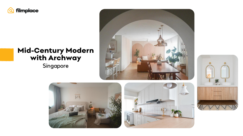 Filmplace fourth top film location pick march: listing 11497, Mid-Century Modern with Archway in Singapore photo collage