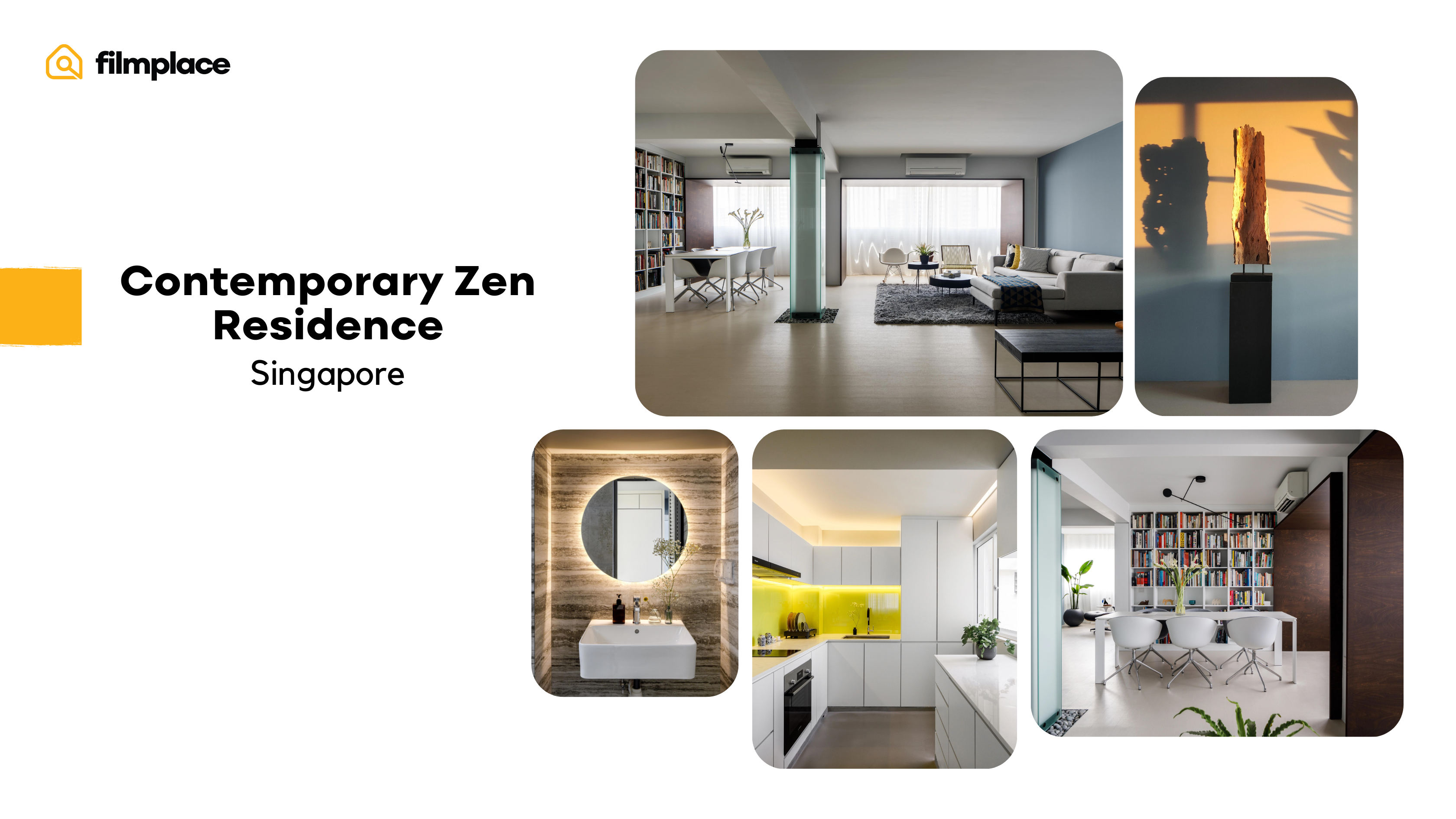 Filmplace second top film location pick april: listing 12366 contemporary zen residence in Singapore photo collage
